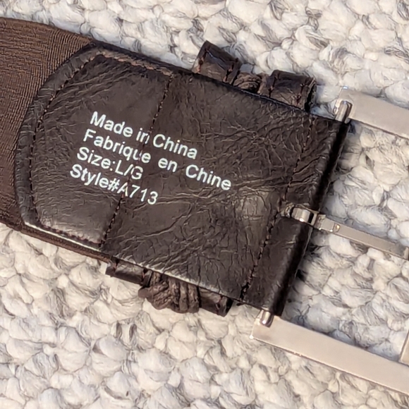 Women's Brown Thick Stretchable Elastic Belt - Picture 4 of 11